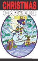 Christmas Color By Number For Kids: 50 Holiday Color By Number Coloring Book for Kids Ages 4-8