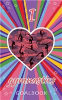 I Love Gymnastics Goalbook Journal (purple/stripes cover #4)