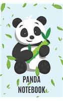Panda Notebook: 6×9 Ruled 120 Pg notebook, panda journal notebook best panda journal for girls and women