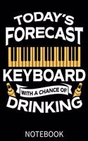 Today's Forecast Keyboard with a Chance of Drinking Notebook