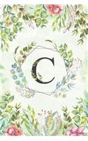 C - Monogrammed Floral Journal