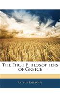 First Philosophers of Greece