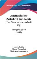 Osterreichische Zeitschrift Fur Rechts Und Staatswissenschaft V1