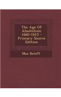 The Age of Absolutism 1660-1815