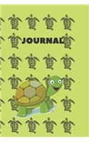 journal: Cute green Green Turtle Journal - 120 Pages