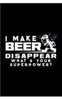 I make beer disappear: Food Journal - Track your Meals - Eat clean and fit - Breakfast Lunch Diner Snacks - Time Items Serving Cals Sugar Protein Fiber Carbs Fat - 110 pag