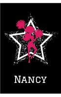 Nancy Cheerleading Notebook: Cute Personalized Cheerleader Journal With Name For Girls