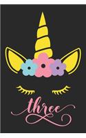 Three Unicorn (Unicorn Journal Notebook)