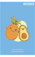 Freunde Ananas Avocado Notizbuch: A5 Notebook - 111 Seiten - Extra Kalender 2020 - Einzigartig - Dotgrid - Dotted - Punktraster - Gepunktet - Geschenk - Geschenkidee