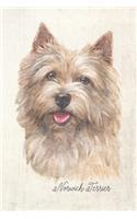 Norwich Terrier Dog Portrait Notebook