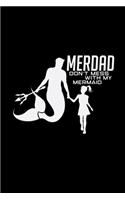 Merdad don't mess with my mermaid: 6x9 MERMAID - grid - squared paper - notebook - notes