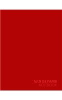 Mi Zi Ge Paper Notebook: Chinese Writing Practice Book For Kids, Notebook For Chinese Writing Practice - Plain Red Cover