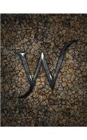 Monogram "W" Sketchbook: Blank Art Pad Notebook Journal(23 Monogram Earth 150 Sketch)