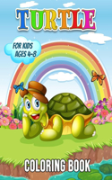 Turtle Coloring Book for Kids Ages 4-8
