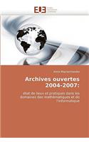 Archives ouvertes 2004-2007