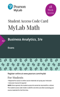 Mylab Statistics with Pearson Etext -- 18 Week Standalone Access Card -- For Business Analytics