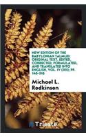 New Edition of the Babylonian Talmud