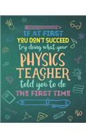 If At First You Don't Succeed Try Doing What Your Physics Teacher Told You To Do The First Time