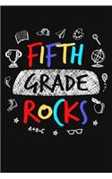 Fifth Grade Rocks: Funny 5th Grade Teacher Gifts 1st First Day of School Blank Ruled 6x9 Notebook Back To School Writing Workbook Present for Student Pupil Classmates 