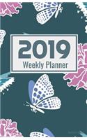 2019 Weekly Planner Butterfly Design