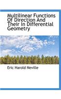 Multilinear Functions of Direction and Their in Differential Geometry