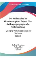 Volksdichte Im Grossherzogtum Baden, Eine Anthropogeographische Untersuchung