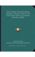 Des Genres Achatocarpus Triana Et Bosia Linne Et De Leur Place Dans Le Systeme Naturel (1893)