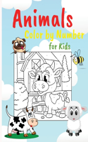 Animals Color by Numbers for Kids