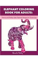 Elephant Coloring Book for Adults