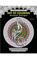 Art of Coloring Animal Design Midnight Edition