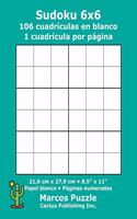 Sudoku 6x6 - 106 cuadrículas en blanco