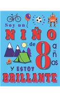 Soy un niño de 8 años y estoy brillante: Cuaderno de bocetos cuaderno de dibujos para niños de ocho años