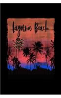 Laguna Beach: California Christmas Notebook With Lined Wide Ruled Paper For Taking Notes. Stylish Tropical Travel Journal Diary 6 x 9 Inch Soft Cover. For Home, W