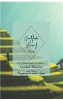 Gratitude Journal 2020: A 52 Week Guide to Cultivate a Positive Mindset and Find Happiness and Love - 2020 Calendar and Dated Pages (cover design with Asian rice fields)