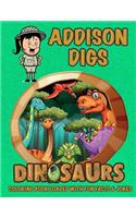 Addison Digs Dinosaurs Coloring Book Loaded With Fun Facts & Jokes