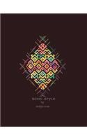 Boho style by magic lover: Boho style on brown cover and Dot Graph Line Sketch pages, Extra large (8.5 x 11) inches, 110 pages, White paper, Sketch, Draw and Paint(3 Boho Style on Brown Sketchbook)