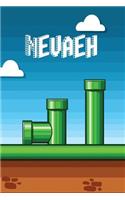 Nevaeh: Vintage Video Game Personalized Name Notebook Journal Diary Sketchbook with 120 Lined Pages 6x9