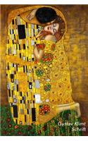 Gustav Klimt Schrift: De Kus Trendy & Hip 'Der Kuss' Notitieboek Ideaal Voor School, Studie, Recepten of Wachtwoorden