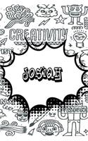 Josiah: Personalized Doodle Blood Sugar Diet Diary Journal Log Features 120 Pages of Lined Paper Featuring 120 Pages 6x9