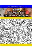 Borzoi Coloring Diet Exercise Log Book