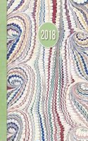 2018 Diary Green Design: 13 Months & Week to Page Planner 130 Pages 8.5 X 11 with Contacts - Password - Birthday Lists & Notes