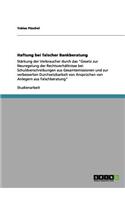 Haftung bei falscher Bankberatung