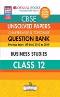 Oswaal CBSE Unsolved Papers Chapterwise & Topicwise Class 12 Business Studies Book (For March 2020 Exam)