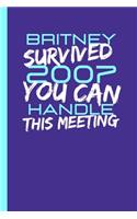 Britney Survived 2007. You Can Handle This Meeting.: Funny Britney Spears Gift (6" X 9")