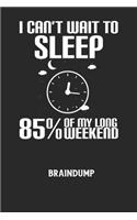 I CAN'T WAIT TO SLEEP 85% OF MY LONG WEEKEND - Braindump