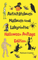 Aktivitätsbuch Malbuch und Labyrinthe Halloween Auflage Edition