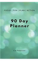 90 Day Planner: Green Bokeh