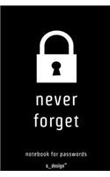 Notizbuch für Passwörter
