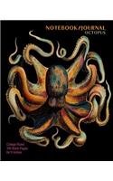 Notebook/Journal - Octopus: College Ruled - 100 Pages - 8x10 Inches