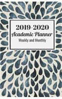 2019-2020 Academic Planner Weekly and Monthly Black Floral Design